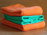 Dyed Prefold Premium Cloth Diapers- Deep Orange, Kelly Green